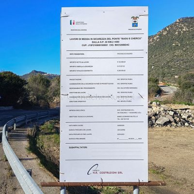 Oliena. Cantiere al Ponte di Badu 'e Chercu