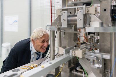 Il fisico Fulvio Ricci a Sos Enattos (foto S.Novellu)