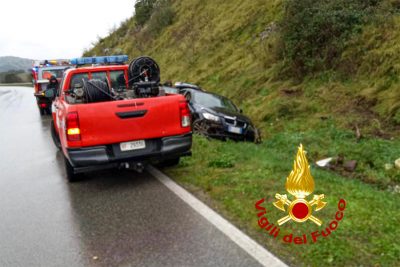 La scena dell'incidente a Oniferi