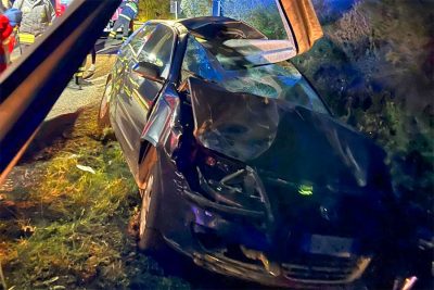L'auto dopo l'incidente