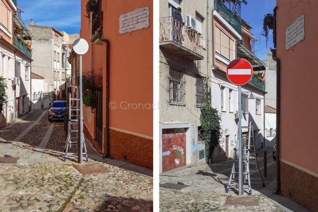 Nuoro. Sostituzione cartelli stradali