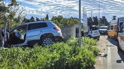 La Volkswagen dopo l'incidente