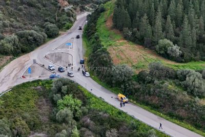 La scena della rapina al portavalori (foto N.Cabras)