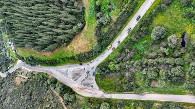 La scena della rapina al portavalori (foto N.Cabras)
