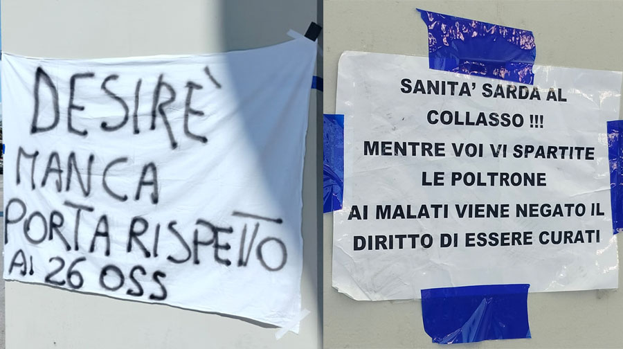 Cagliari. Flash-mob degli OSS sotto il palazzo del Consiglio Regionale