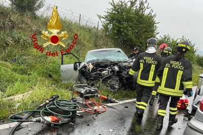 La scena della tragedia sulla SS129