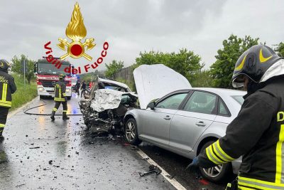La scena della tragedia sulla SS129