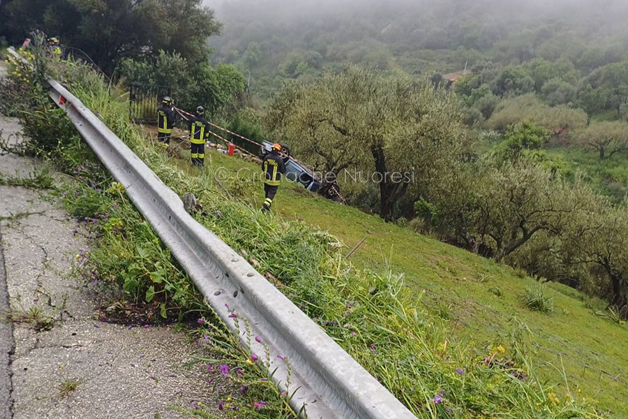 La scena dell’incidente sulla Nuoro Orgosolo
