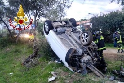 L'auto dopo l'incidente