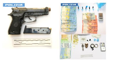 Pistola, contanti e droga sequestrati a Nuoro