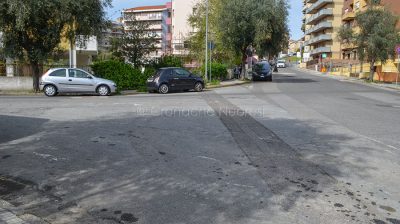 Segnaletica inesistente in prossimita' di via Mughina (foto Nieddu)