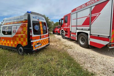 118 MMSoccorso e Vigili del fuoco sul luogo dell'esplosione