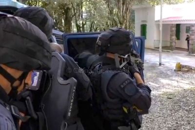Esercitazione di Polizia all'Ortobene