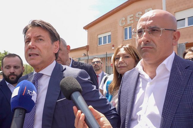 Giuseppe Conte e Emiliano Fenu (foto S.Novellu)