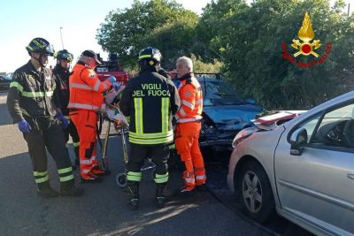 La scena dell'incidente a Scano Montiferro