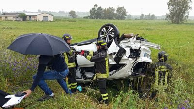 L'auto dopo l'incidente
