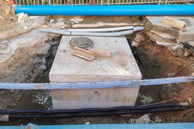 Lavori di Abbanoa alla rete idrica (foto S.Novellu)