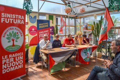 Presentazione delle liste di Sinistra Futura (foto Nieddu)
