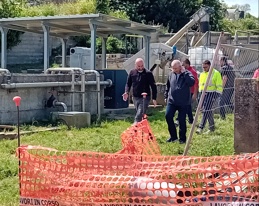 Sopralluogo al depuratore di Mamoiada