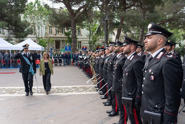 Il colonnello Cassese e il prefetto Nigro (foto S.Novellu)