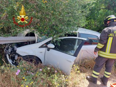L'auto dopo l'incidente