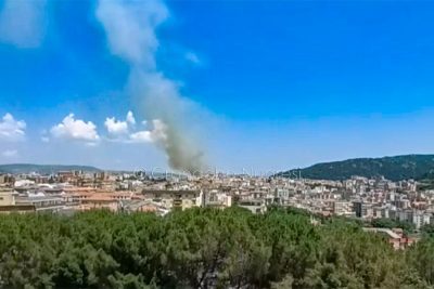 L'incendio a Preda 'e Istrada