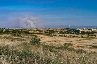 L'incendio visto da Macomer (foto S.Novellu)
