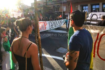 Nuoro, manifestazione pro Palestina (foto S.Novellu)