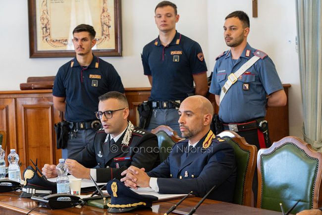Un momento della conferenza stampa (foto S.Novellu)