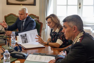 Un momento della conferenza stampa (foto S.Novellu)