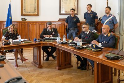 Un momento della conferenza stampa (foto S.Novellu)