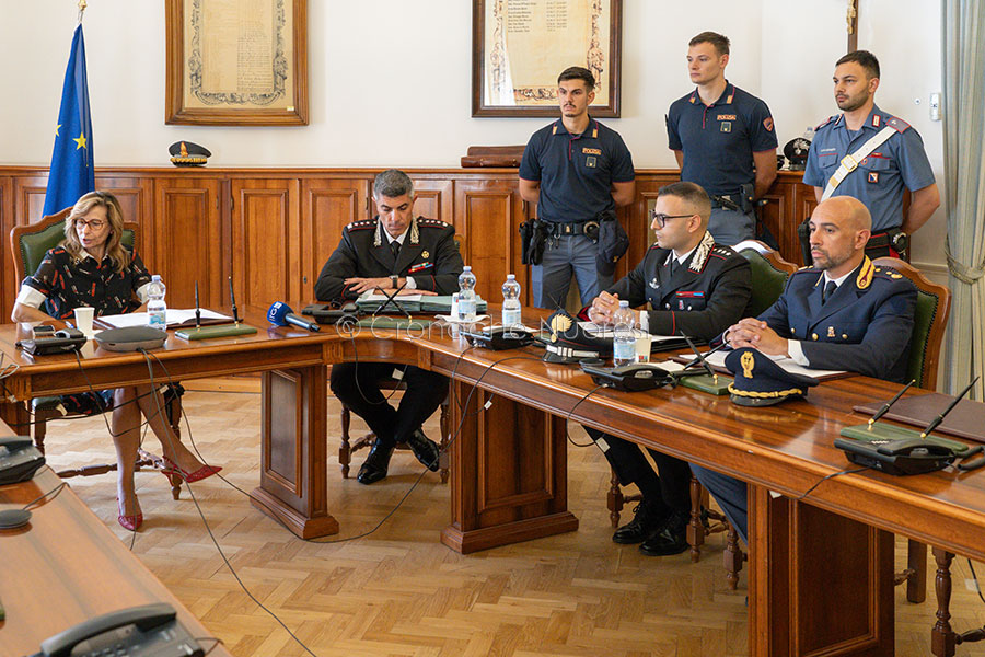 Un momento della conferenza stampa (foto S.Novellu)