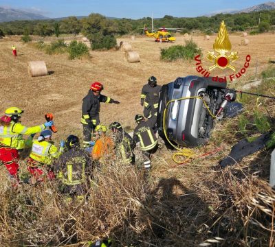 Una delle auto coinvolte nell'incidente