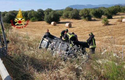Una delle auto coinvolte nell'incidente