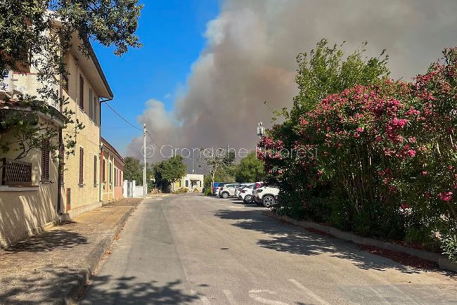 Il fuoco minaccia le case