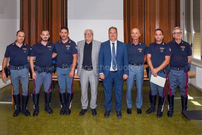 Il questore Marazzita in visita alla Stradale