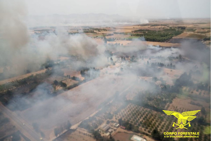Sardegna in fiamme: giornata campale con 29 Incendi, case e aziende evacuate 
