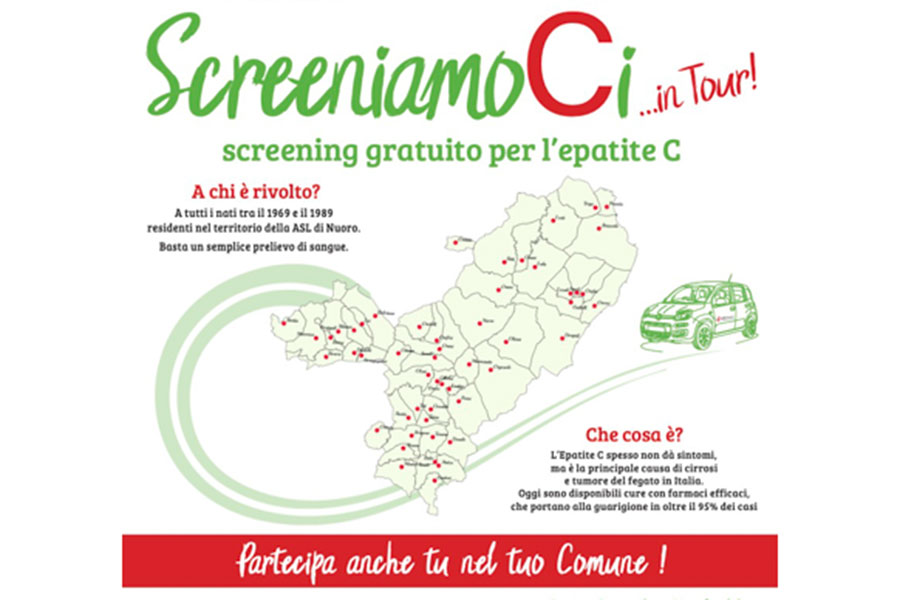 La giornata  mondiale dell’epatite si festeggia con “ScreeniamoCi”: il 30 luglio si parte da Atzara
