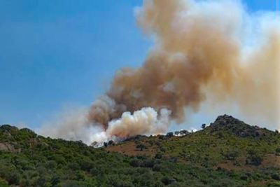 L'incendio a Loiri Porto San Paolo
