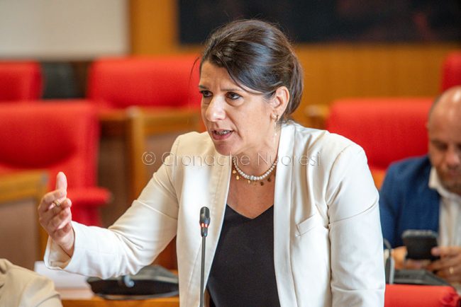 L'intervento in aula di Bastianella Buffoni (foto S.Novellu)