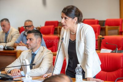 L'intervento in aula di Bastianella Buffoni (foto S.Novellu)