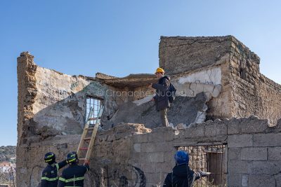 Sopralluogo sul rudere della tragedia (foto S.Novellu)