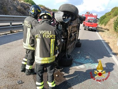 Una delle auto coinvolte nell'incidente