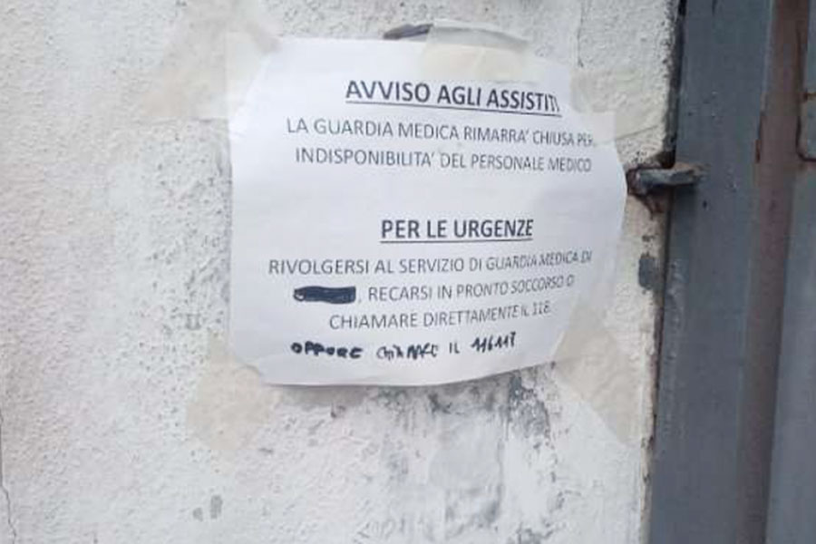 La segnalazione. Guardia Medica chiusa a Irgoli e Orosei: preoccupa la carenza di pemedici