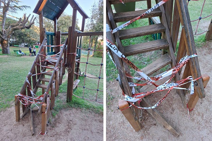 Atto vandalico all’Ortobene: vandali distruggono l’area giochi per bambini