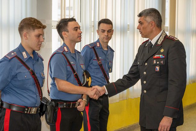 I saluti del colonnello Gennaro Cassese