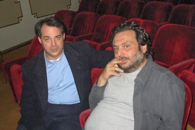 Il tenore Franco Becconi con il compositore Sergio Rendine
