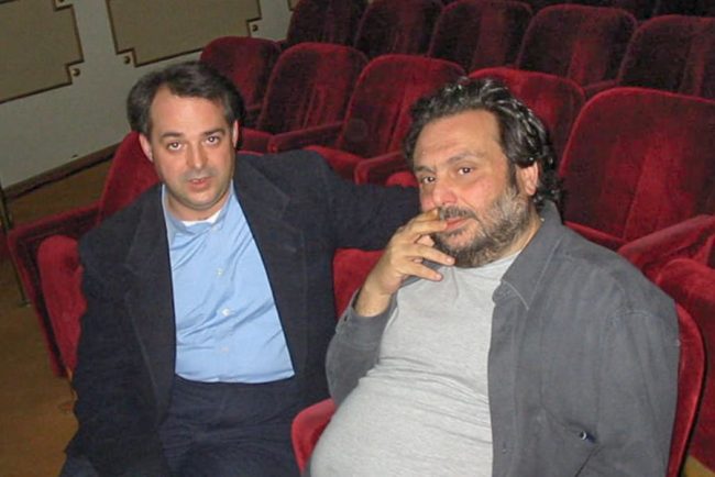 Il tenore Franco Becconi con il compositore Sergio Rendine