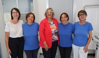 La dottoressa Moro con la sua equipe