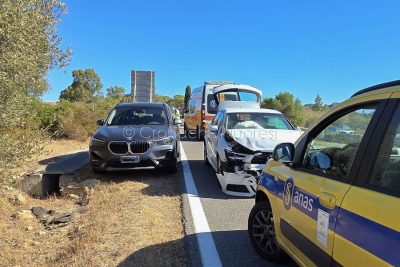 La scena dell'incidente sulla Orosei-Siniscola